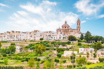 Locorotondo white town skyline, Brindisi, Apulia Italy. Europe.