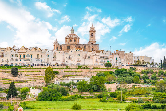 Locorotondo white town skyline, Brindisi, Apulia Italy. Europe.