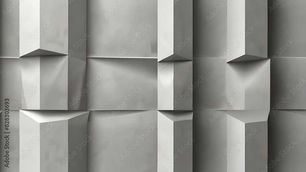 Aufkleber white vector abstract background with simple geometric shapes. minimal geometric design for cover, p