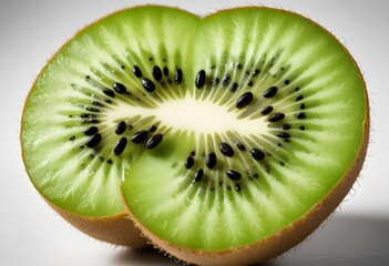 Fantasy a macro shot of a freshly cut kiwi fruit t