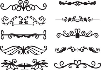 New Decorative Borders set in vintage style. Suitable for designing such as manuscript and certificate document elements. Art creative stylish frames in high resolution.