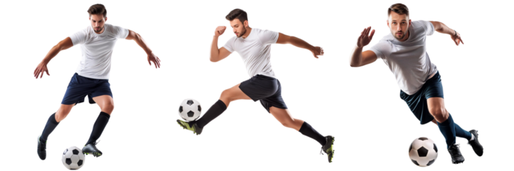 footballers in action, soccer players