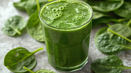 Healthy Green Spinach Smoothie Fresh spinach leaf