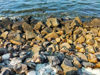 sea coast with rocks