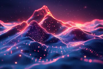 a close up of a mountain with a lot of lights on it