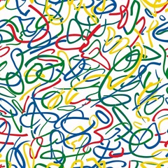 Abstract Artwork with Colorful Squiggles