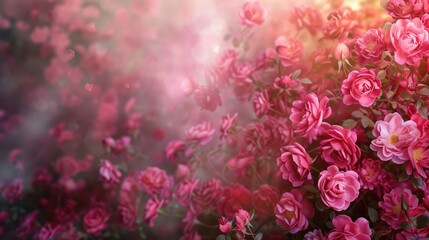 Obraz premium Background with a backdrop of rose flowers