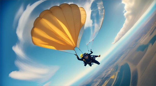 Skyward Soaring: Paragliding, Parachuting, and Flying Adventure in the Blue Sky