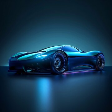 "Futuristic Electric Hypercar Concept Design"