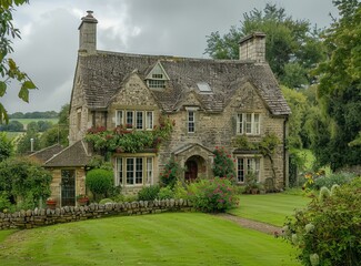 Stone Cottage in the English Countryside with Garden