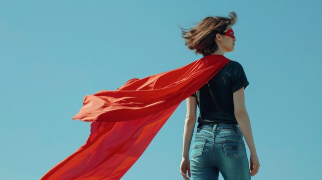 The Woman in Red Cape