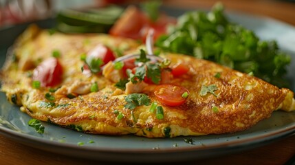Scrumptious Salmon and Vegetable Omelet for a Healthy Breakfast