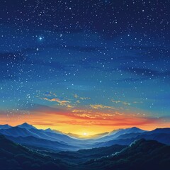 Spectacular Mountain Sunset