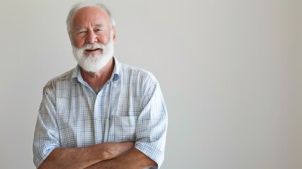 The smiling elderly man