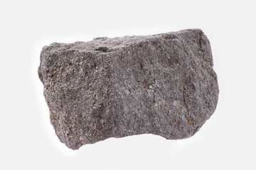 Isolated Nickel (Ni) sulphide (pentlandite) ore, white background. Mined in Australia, South...
