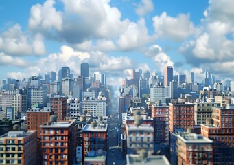 Obraz premium City street in miniature