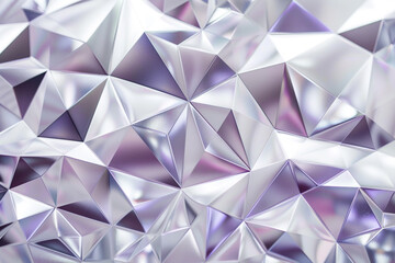 Obraz premium Luxurious geometric diamond design in platinum silver, sophisticated and elegant.