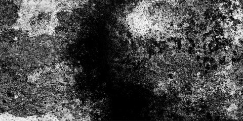 Black and white abstract grunge old concrete wall texture stain isolated overlay decorative vintage background.