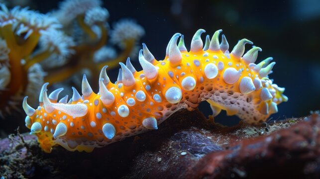 Sea cucumber Holothuria tubulosa Also known as cotton spinner. Generative AI Tecnology