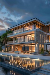 Fototapeta premium Luxurious Modern Home Architecture