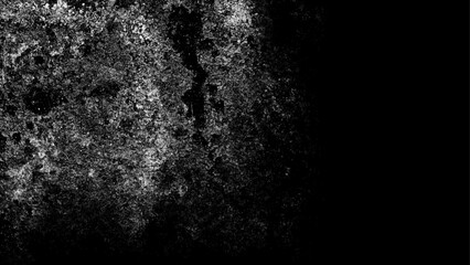 Black and white abstract grunge old concrete wall texture stain isolated overlay decorative vintage background.
