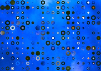 Colorful abstract pattern, from circles different sizes