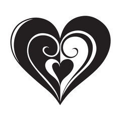 Black Heart Vector Images . The stylized symbol with black hearts image
