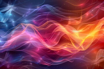 Obraz premium Abstract Colorful Background - Vibrant Brushstrokes and Dynamic Form