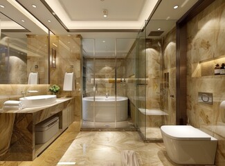 Bright and Spacious Luxury Bathroom