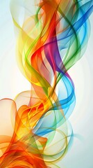 Fototapeta premium Abstract Colorful Ribbons Art Design