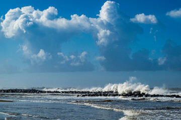 Jour de tempête en bord de mer