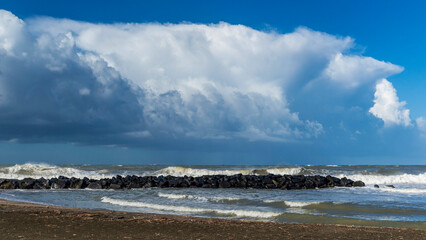 Jour d'orage en bord de mer