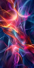 Abstract Colorful Flames