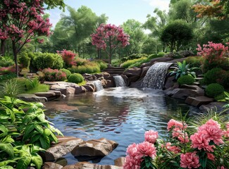 Fototapeta premium Design and Construction of Garden Landscapes