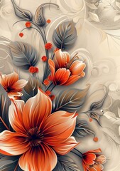 Hand-painted flower illustrations