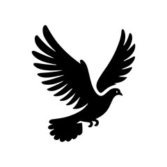 Fototapeta premium Vector silhouette of bird flying. Freedom concept. simple design