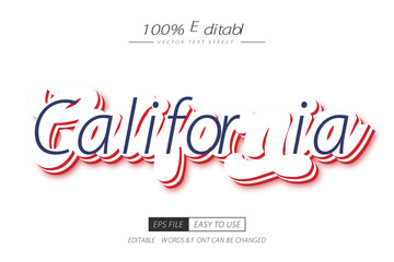 California text effect editable font style