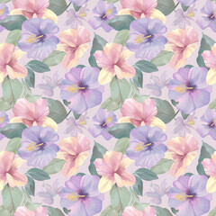 Floral variety color, form natural, seamless fabric pattern.