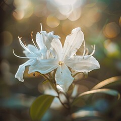 "Pristine White Lily in Full Bloom"