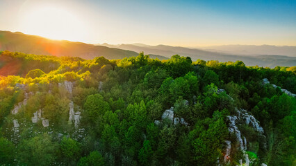  Vikos Gorge from the Oxya Viewpoint in the  national park  in Vikos-Aoos in zagori, northern...
