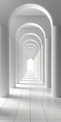 Obraz premium Serene Arch Corridor