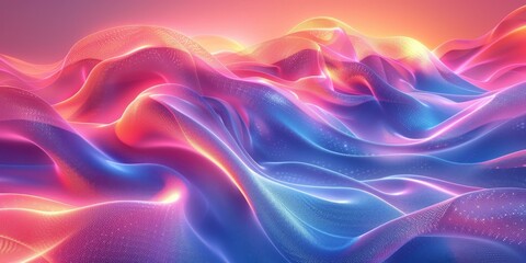 Obraz premium Dynamic Multicolor Waves with Fluid Motion