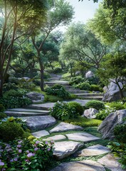 Obraz premium Landscape design renderings