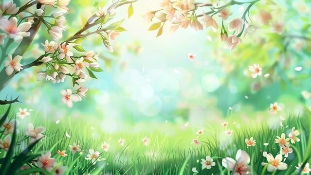 abstract spring beautiful flower border background. Colorful Flower background template.