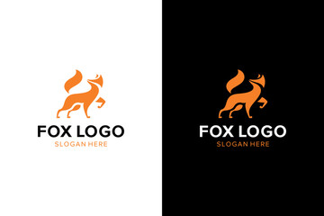 Fox Logo Design Template. Fox Illustration. Vector Fox.