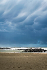 Jour d'orage en bord de mer