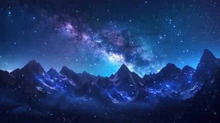 The milky way over the swiss alps