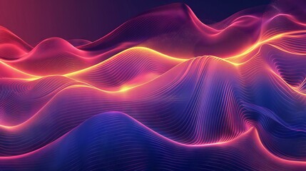 Obraz premium Vivid Abstract Background with Shimmering Waves