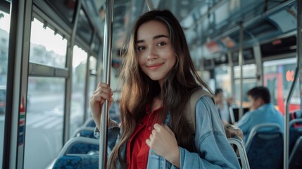 The girl on public bus