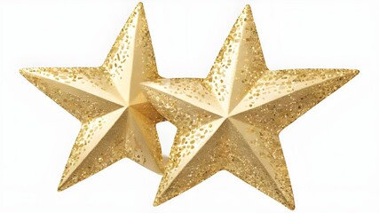 Obraz premium Glitter star png sticker, gold design transparent background
